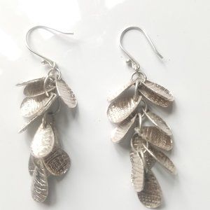 Sterling Silver Tiered Drop Earrings